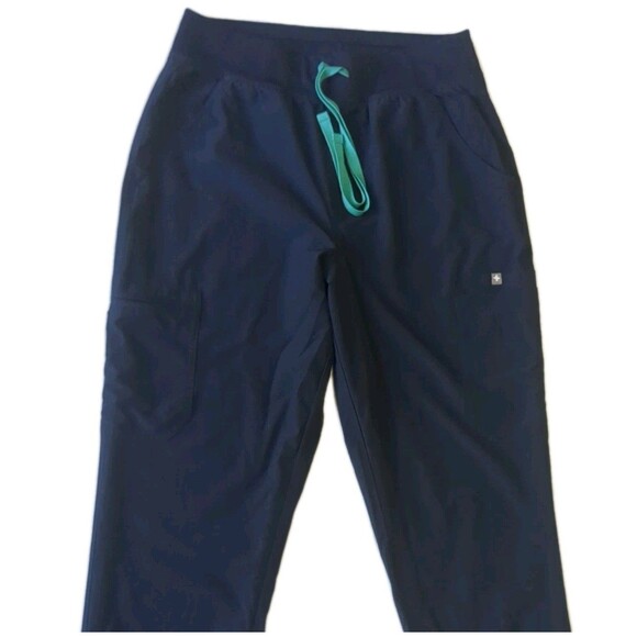 FIGS Yola FREEx Lined Scrub Pants Women Bottoms Medical Uniform Navy Blue M - Picture 4 of 12
